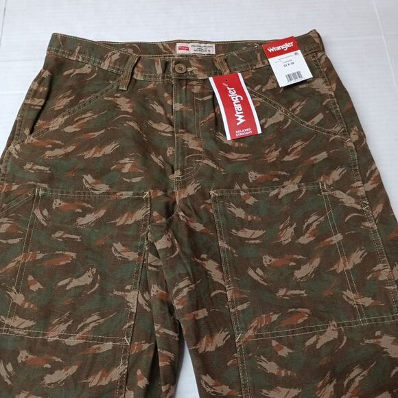 Wrangler Utility Double Knee Pants Men's Size 32x30 Micro Brush Camo Relaxed - Picture 3 of 7